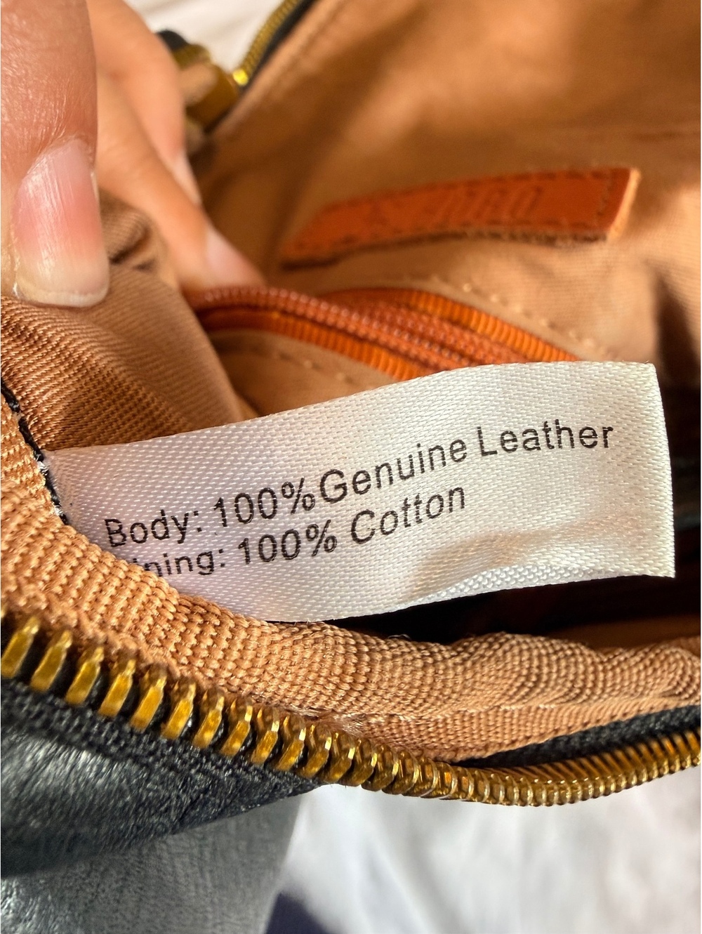 Hobo 100% genuine leather small black crossbody bag gold hardware cotton lining - Picture 4 of 11
